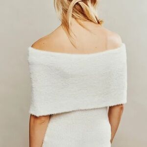 Free People white off the shoulder sweater size M